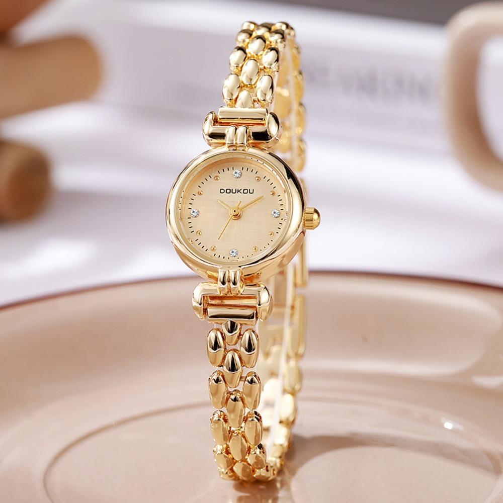 Luxury Bracelet Watches Round Shape Wristwatches Simple Elegant Bangle Bracelet  Fashion Accessory