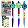 Fuggler Childrens Pen Set - Three Ballpoint Pens Toppers. Character Topper Featuring Funny Ugly Monsters Plus Stickers Included. Stationery Children.