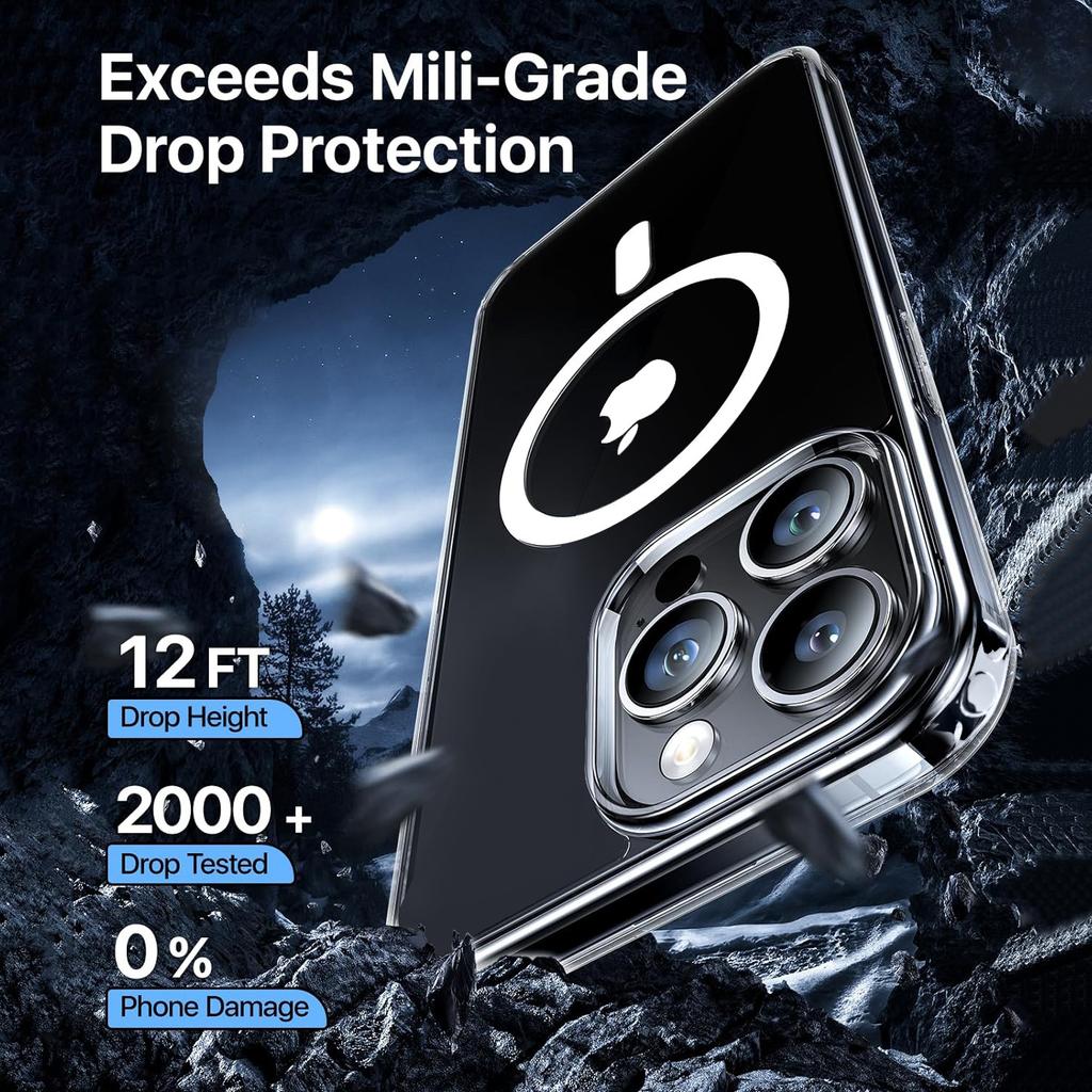 Magnetic Adsorption Wireless Charge Clear Case For iPhone 15 14 13 12 11 Pro Max XS Max XR X 8 7 Mini SE Compatible With MagSafe