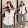 Hooded Padded Down Cotton-padded Jacket Vest Autumn and Winter New Loose Cotton-padded Young Vest