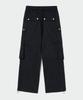 ECORR Wide Big Pocket Elastic Waist Pants_Black