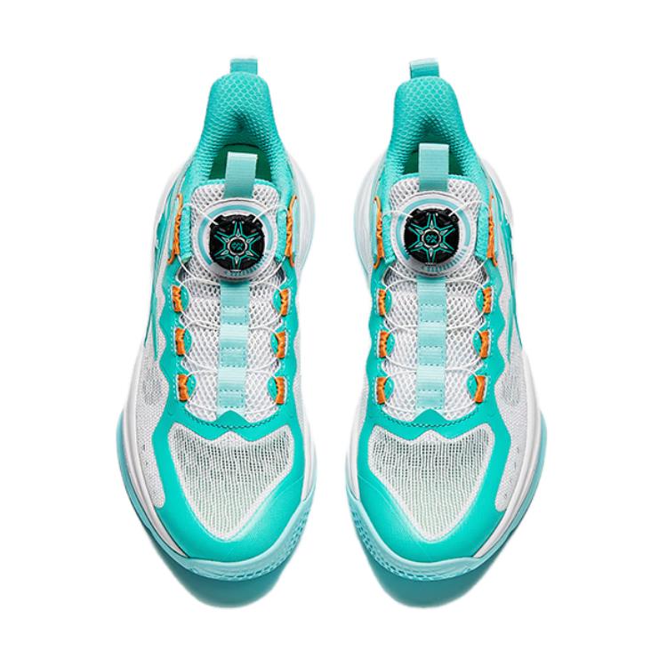 Anta Kids KT Comfortable Non-Slip Shock Absorbing Durable Low-Top Basketball Shoes Kids Sneaker White Green A312421107-1