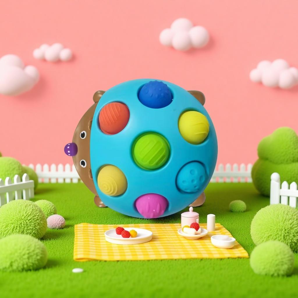 Children'S Hedgehog Spiky Educational Toy, For Baby Hand-Eye Coordination Training, Early Learning And Educational Toy