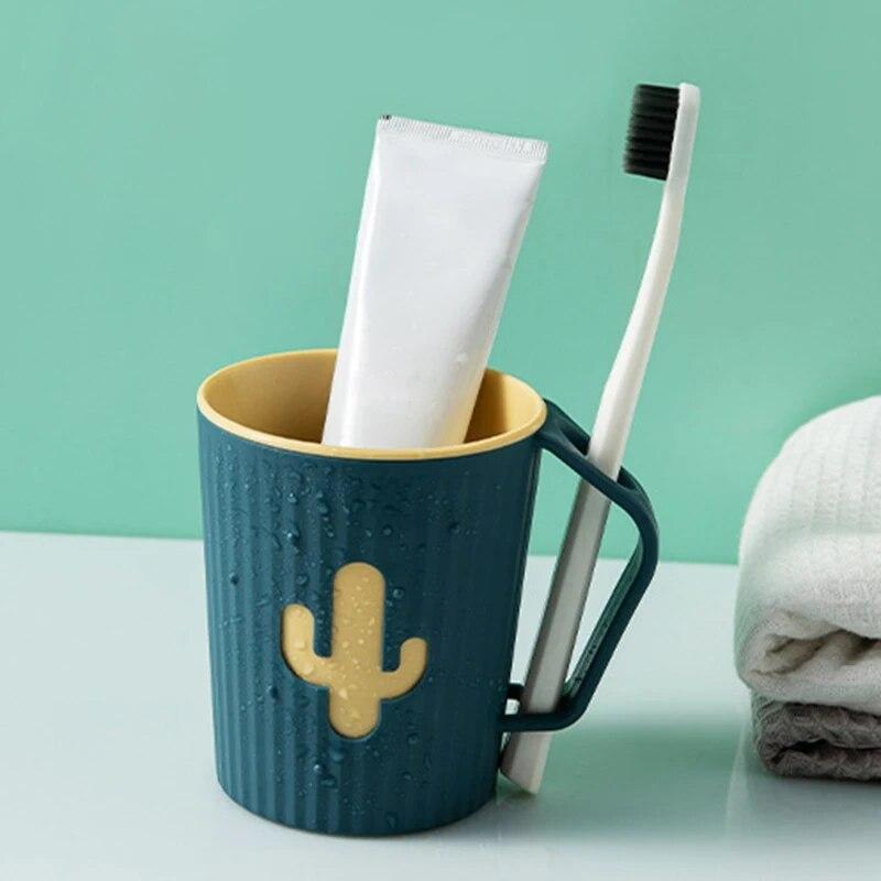 Kubek na szczoteczkę do zębów Cartoon Cactus Double Thicked dla dorosłych i dzieci