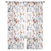 Plant Flower Watercolor Orange Tulle Curtains For Living Room Sheer Curtain For Bedroom Kitchen Blinds Voile Curtains