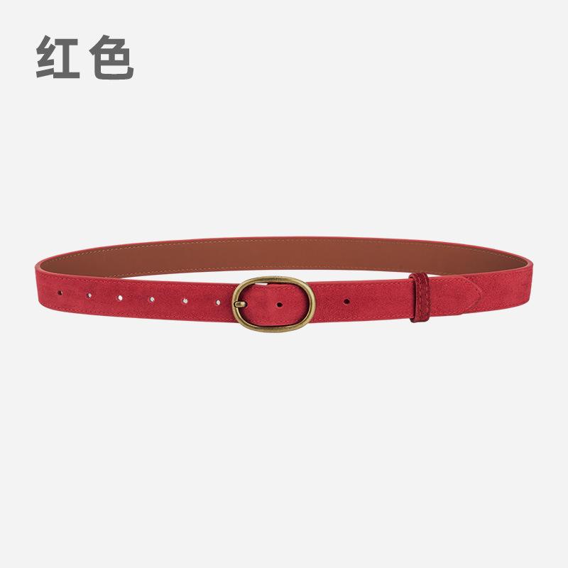 Retro Women'S Belt Trendy With Matte With Jeans Decorative Leather Belt Women