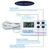 Thermometer Digital Refrigerator, Freezer, Freezer Magnetic Thermometer with Alarm Clock