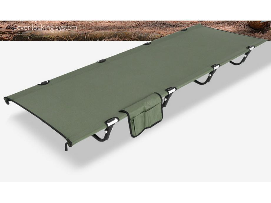 Ultralight Portable Military Cot: Aluminum Alloy Folding Bed for Single Person Camping