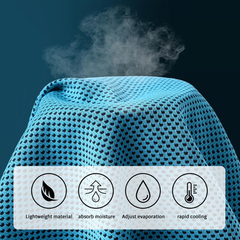 1Pcs Instant Cooling Microfiber Towel with Portable Storage Bottle Non-fading for Gym Yoga Outdoor Sports Activities