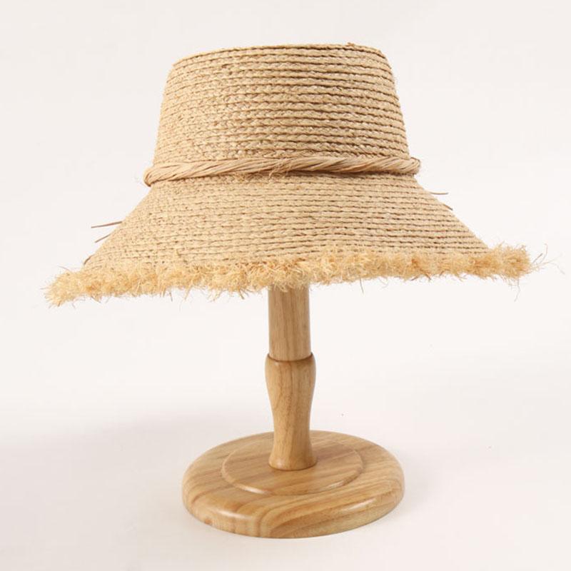 Fine Handmade Fringed Straw Hat Wide Brim Summer Beach Hat Women Sun Hat Packable Bucket Hat Outdoor Garden Travel Fisherman Hat