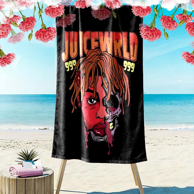 Juice Wrld: Legacy Emotion Music beach towel Outdoor camping soft seaside quick-drying swim towel Outdoor pool towel Comfort beach towel