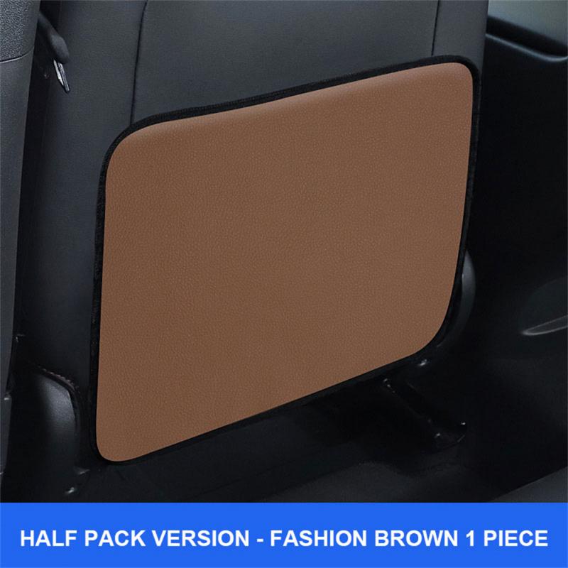 PU Leather Car Anti-kick Mat Car Seat Back Protector Cover Car Rear Seat Organizer with Storage Storage Bag Interior Accessories