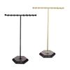 Metal T Shape Earring Display Holders T Bar Jewelry Organizer for Online Store Photography Earring T-Stand for Show-Girl
