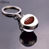 Holder Bag Pendant Volleyball Tennis Keychain Ball Keyring Glass Ball Keychain Basketball Keychain