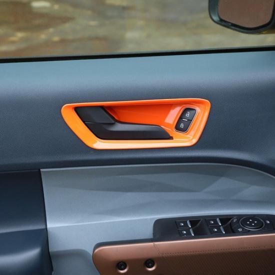 Fit For Ford Maverick - Orange ABS Inner Door Handle Bowl Cover Trim 4PC