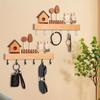 Nordic No-Drill Solid Wood Key Hook for Entryway Wall