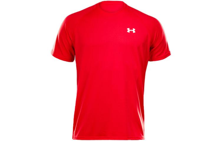 Under Armour Crew Neck Loose Fit Straight Fit Short Sleeved T Shirt Men s Red 1228539-600 S
