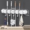 No-Drill Suction Cup Mop Holder – Wall-Mounted Storage Hook for Bathroom, Toilet, Balcony