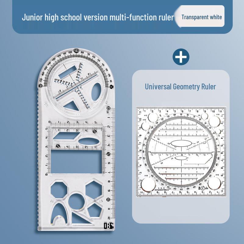 Multifunctional Geometric Drawing and Circle Template Ruler