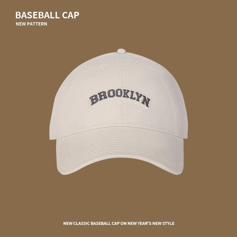 Big Head Circumference Wide Brim Baseball Cap Female Niche Design Soft Top Embroidered Letters Show Face Small Street Racket Tide Couple Cap