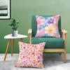 Full Print Floral Print Pattern Pillow Case Anti-dustmite Pillowcase Invisible zipper silky short plush Sofa cushion cover