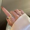 New Design Rhinestone Butterfly Adjustable Opening Ring Luxury Party for Women Inlaid Zircon Butterfly Ring Fashion Jewelry