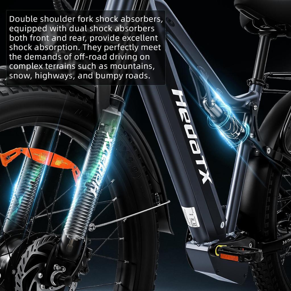 E-Bike TX29 2000W Doppelmotor 48V 19,2AH Akku, stoßdämpfender Rahmen aus Aluminiumlegierung, 27,5-Zoll Feinstreifenreifen, elektrisches Fahrrad für den urbanen Pendelverkehr.