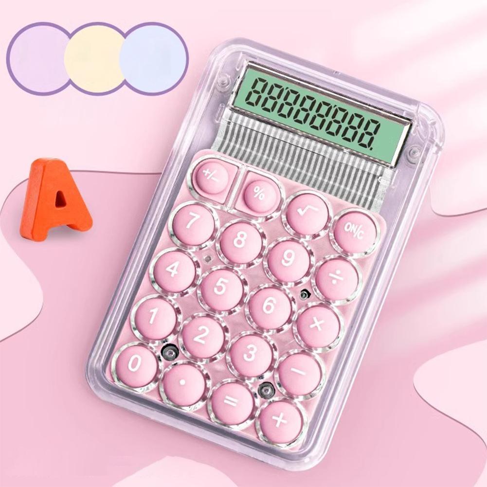 Roztomilá tichá kalkulačka mini verze učební pomůcka malá přenosná kalkulačka školní potřeby studenti/finance