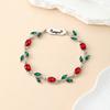 Resoul Gold Plated Crystal Tulip Bracelet Tulipe Flower Rhinestone Charm Bracelet Fashion Jewelry Summer Bracelet