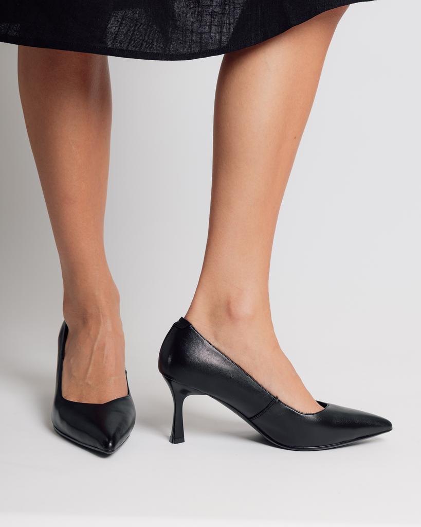 Pantofi de damă cu toc stiletto Melanda 9078608 36 negri piele