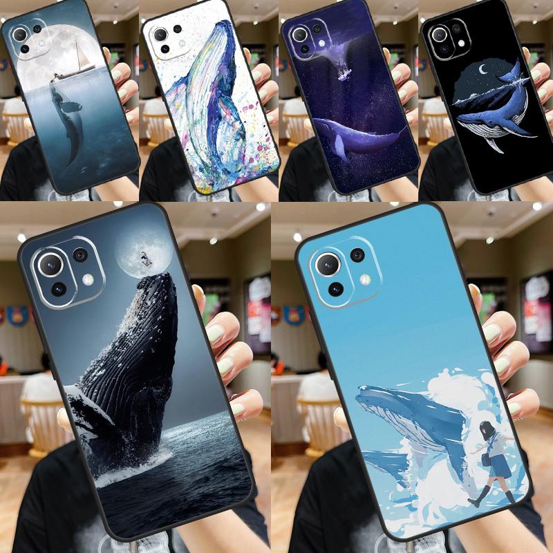 Whale Fish Wave Sea Case For Xiaomi 14 13 Ultra 11T 12T 13T Pro 12 Lite POCO X6 F6 Pro M6 X5 X3 F3 M5s F5 Cover