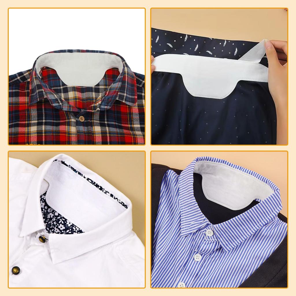 RICISUNG Collar Stain Prevention Collar Sweat Absorbent Sweat Collar Sweat Sweat Sweat Stains Wet Heat Unisex Tape, 100-Piece Set, Sheets, Pads, Tape,