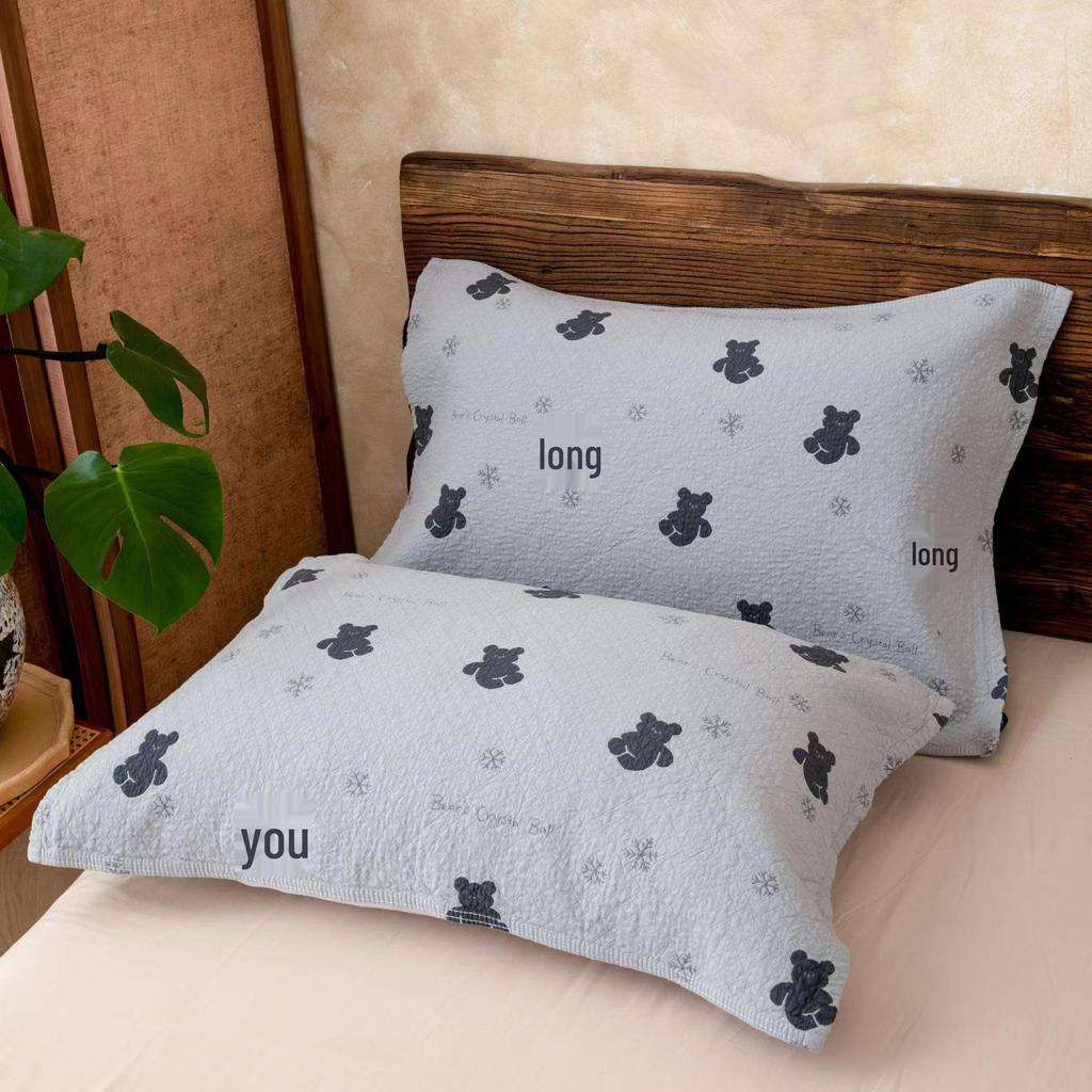 Washable Thickened Jacquard Cotton Pillow Towel - Enlarged, Luxurious, and Durable Design.