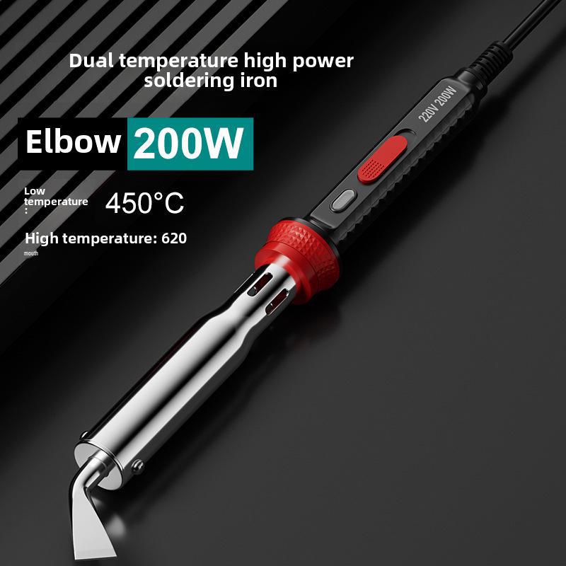 300W Adjustable Temperature Handheld Soldering Iron - Portable, High-Power Flat Head with External Heating.