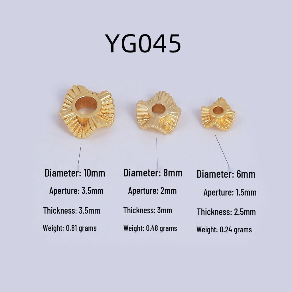 18K Gold Filled Gewellte Spitze Abstandshalter Perlen für DIY Barocke Armbänder & Halsketten
