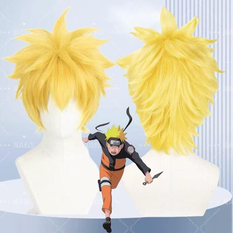 

Uzumaki Akatsuki Cosplay Boys Girls Uzumaki Jacket Pants Headband Wig props Child Uniform Kunai Halloween Costume one size жёлтый