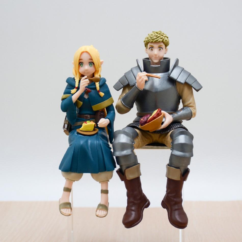 1-2pcs Delicious in dungeon sitting marcille laios toughen figure macaroni cork 13-19cm table car ornaments anime model gifts