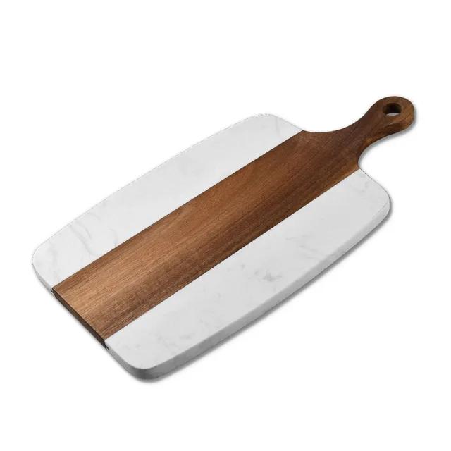 

1Pc Wood Chopping Board Bread Marble Cutting Boards Fruit Serving Platter Black Steak Cheese Board Plate Outdoor Kitchen Tools