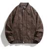 New deerskin fleece jacket men's spring and autumn new sense top American trendy brand loose casual leather jacket