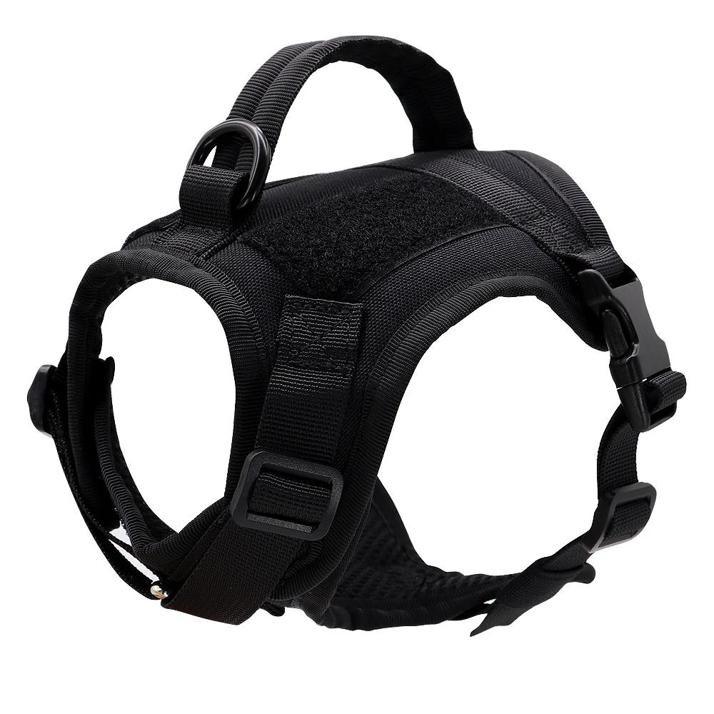 Tactical Military Cat Harness Breathable Mesh Pet Puppy Harness Adjustable Escape Proof Cat Vest for Small Dog Chihuahua Kitten