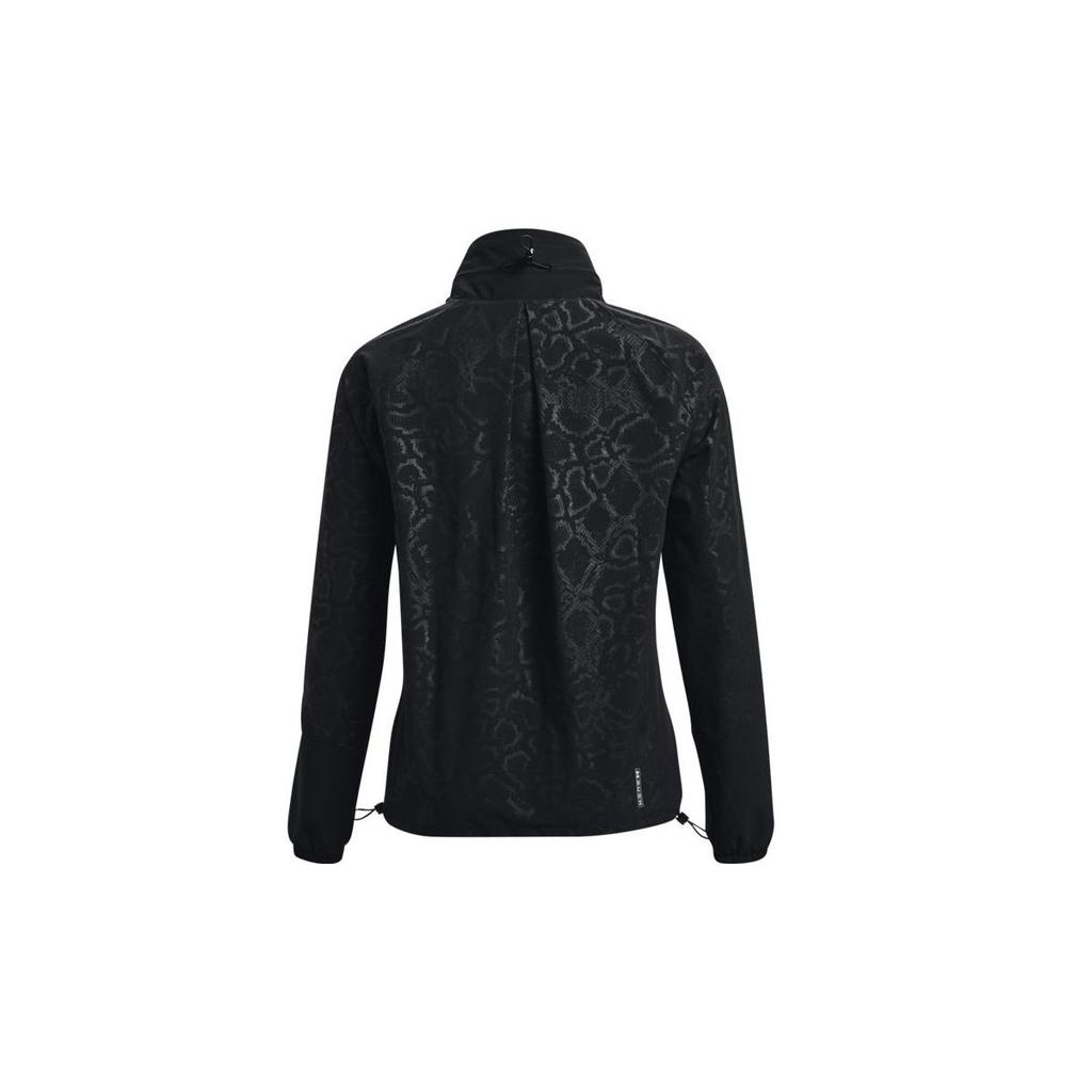 Under Armour Letter Print Zip Collar Jacket Women jackets Black 1365953-001