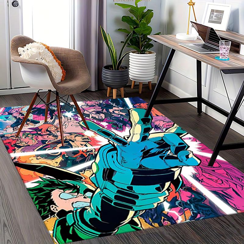 1pc My Hero Academia Anime Characters Chair Mat - Office Desk Carpet, Anti-Slip Rug for Home Decor, Suitable for All Seasons, Perfect Gift for Fans.T0