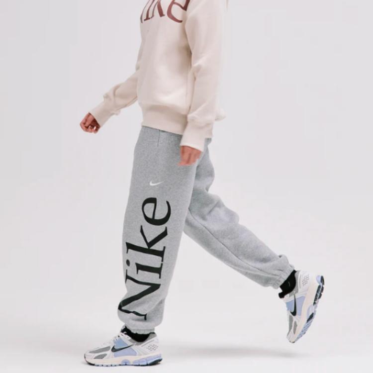 Nike High-Waist Drawstring Jogger Knit Pants Women Bottoms Grey FN2553-063