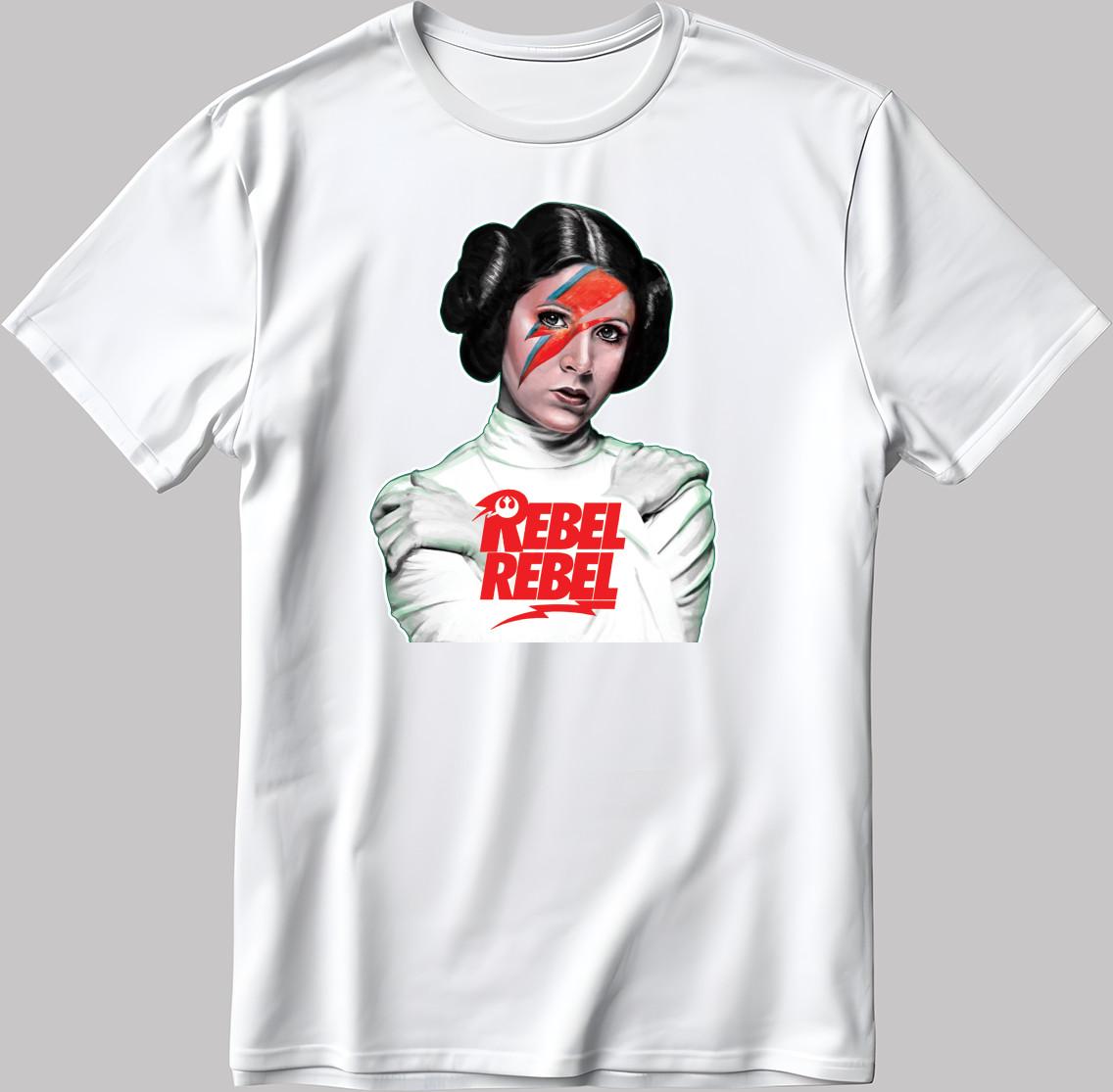 Princess Leia Rebel Rebel Short Sleeve White-Black Men s / Women s T Shirt K120 S разноцветный
