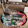 1pc Hunter x Hunter Anime Cartoon Design Round Carpet  Office Chair Mat, NonSlip Rug for Home Decor, Living Room, Bedroom