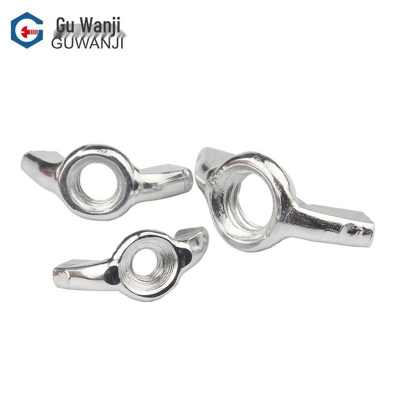 Guwanji White Zinc Plated Butterfly Wing Nuts
