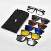6 In 1 Men Women Polarized Optical Magnetic Sunglasses Clip Magnet Clip On Sunglasses Polaroid Clip On Sun Glasses Frame And Bag