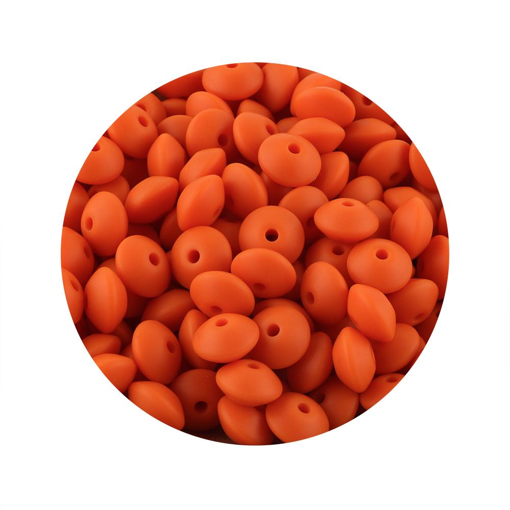 New 50pcs/lot Silicone Lentil Silicone Beads 12mm Jewelry Making Lentil Beads DIY Necklace Bracelets Jewelry Accessories
