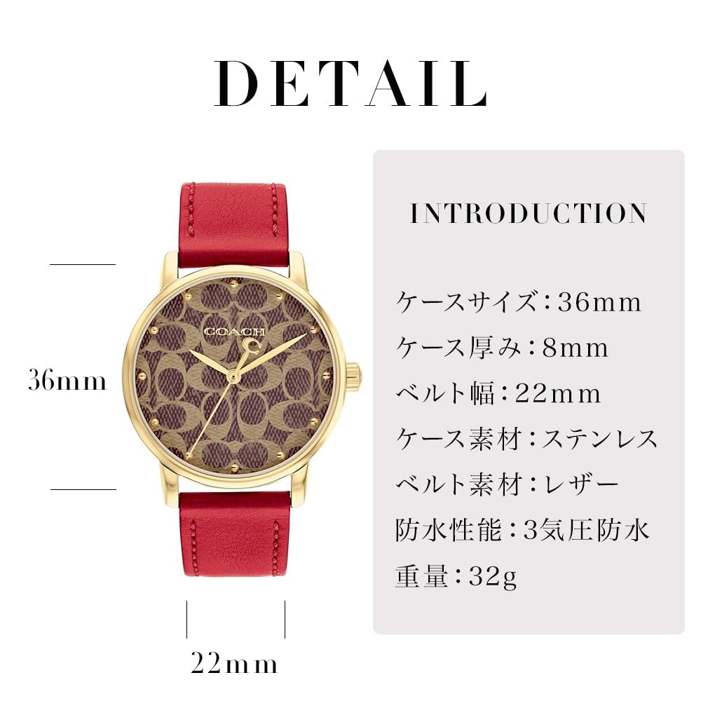 Watch GRAND 14503874 Pink [Coach][Authentic Import] Women's