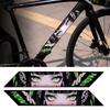 1 Paire Autocollants Film Imperméable Accessoires de Modification Autocollant Vélo de Route Sous le Tube Yeux Anime Kill Décoration Carrosserie Montagne